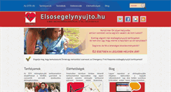 Desktop Screenshot of elsosegelynyujto.hu